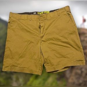 BIG AND TALL LEE EXTREME COMFORT KHAKI SHORTS